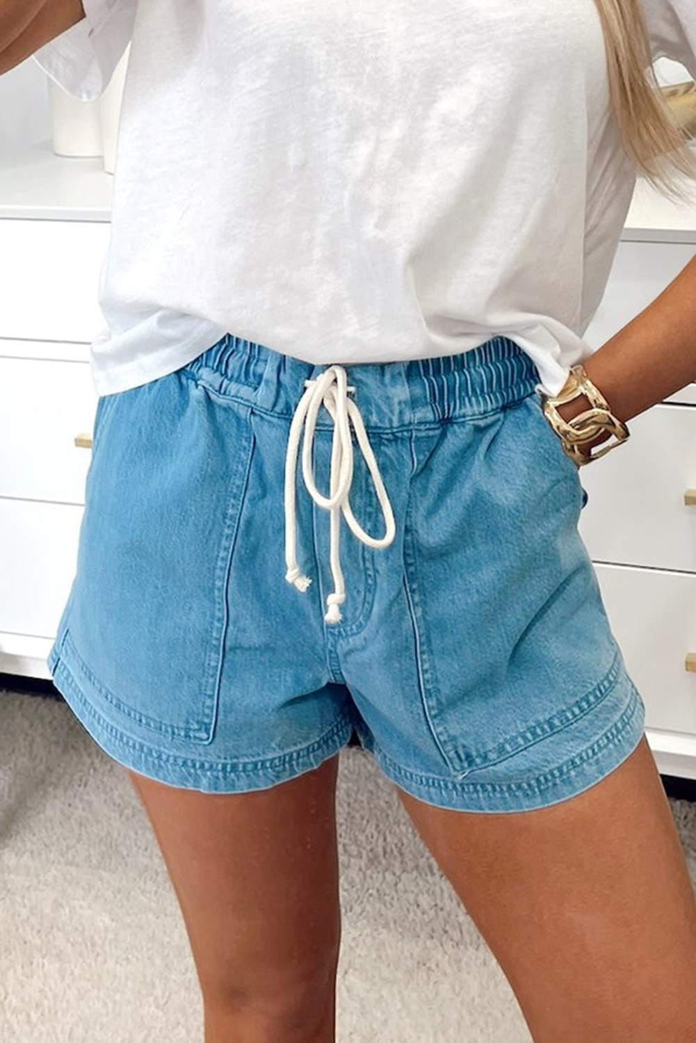Estos shorts con cordón y ajustable